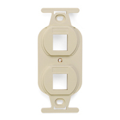 41087-2IP QuickPort Type 106 Multimedia Insert, 2 Ports, Fastened Mount, Ivory