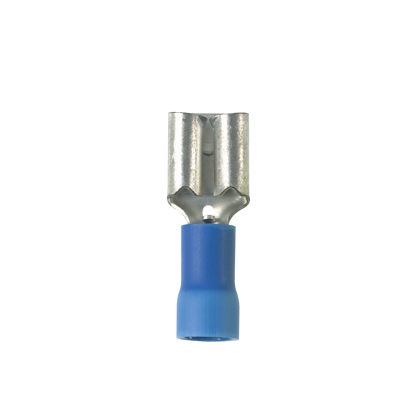Pan-Term DV14-250B-M Disconnect, Blue, Vinyl, 14-16 AWG, .25x .032" Tab, PK1000