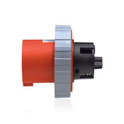 560B7W Series II North American Configuration Watertight Pin And Sleeve Inlet, 277/480 VAC, 60 A, 4 Poles, 5 Wires, Red