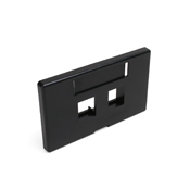 49910-HE2 QuickPort Herman Miller Version Modular Furniture Faceplate, 1 Gangs, 2 Ports, Cat 5e/6/6a/Snap-in Module, Fastened Mount, ABS
