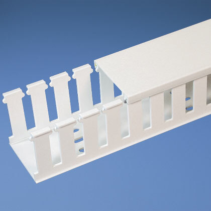 Panduct NE3X3WH6 Wide Slot Duct, White, Hal-Free PPO, 3.06"x3.25", PK6