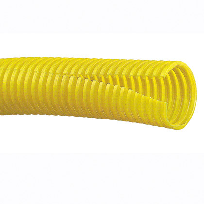 CLT62F-C4 Slit Wall Corrugated Loom Tubing, 0.65 in ID x 100 ft L x 0.02 in THK, Polyethylene, Yellow