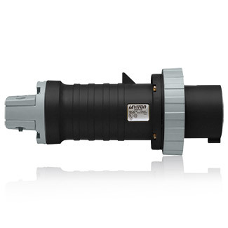 460P5W Watertight Pin And Sleeve Plug, 600 VAC, 60 A, 3 Poles, 4 Wires, Black