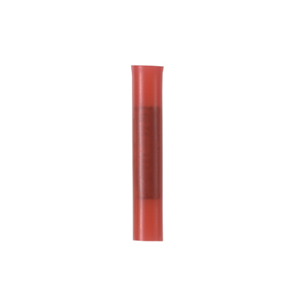 BSN18-M Pan-Term Loose Piece Standard Butt Splice, 22 to 18 AWG Conductor, 1.15 in L, Brazed Seam/Standard Barrel, Copper/Nylon, Red