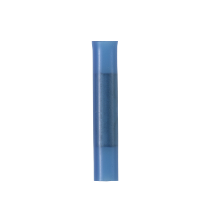 BSN14-M Pan-Term Loose Piece Standard Butt Splice, 16 to 14 AWG Conductor, 1.15 in L, Brazed Seam/Standard Barrel, Copper/Nylon, Blue
