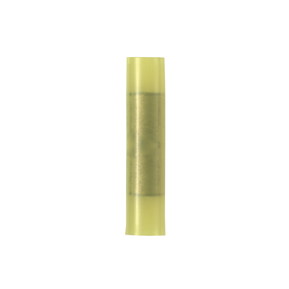 BSN10-D Pan-Term BSN Loose Piece Butt Splice, 12 to 10 AWG Conductor, 1.14 in L, Brazed Seam/Standard Barrel, Copper, Yellow