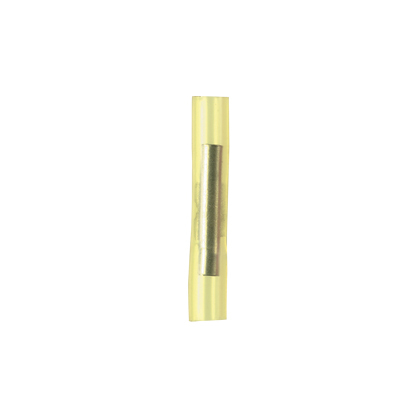 BSN22-M Pan-Term BSN Loose Piece Butt Splice, 26 to 22 AWG Conductor, 0.79 in L, Brazed Seam/Standard Barrel, Copper, Yellow