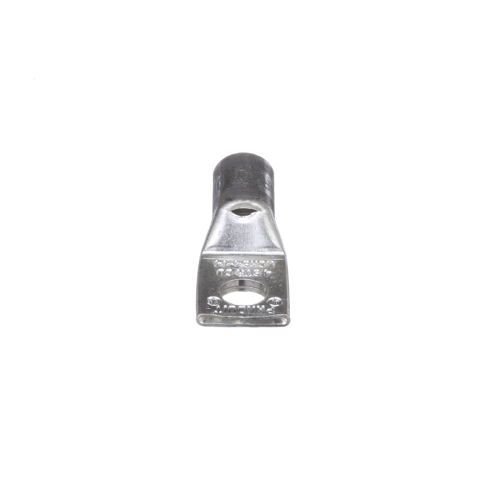 LCAS4-14-L Pan-Lug 1-Hole Compression Lug, 4 AWG Copper/Stranded Conductor, Die Code: P29, 1/4 in Stud, Tin Plated Copper