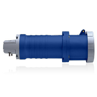 460C9W Series II North American Configuration Watertight Sleeve And Pin Connector, 250 VAC, 60 A, 3 Poles, 4 Wires, Blue