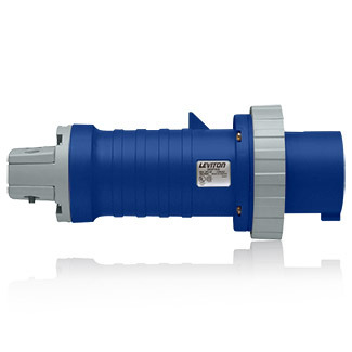 5100P9W Series II Watertight Pin And Sleeve Plug, 120/208 VAC, 100 A, 4 Poles, 5 Wires, Blue