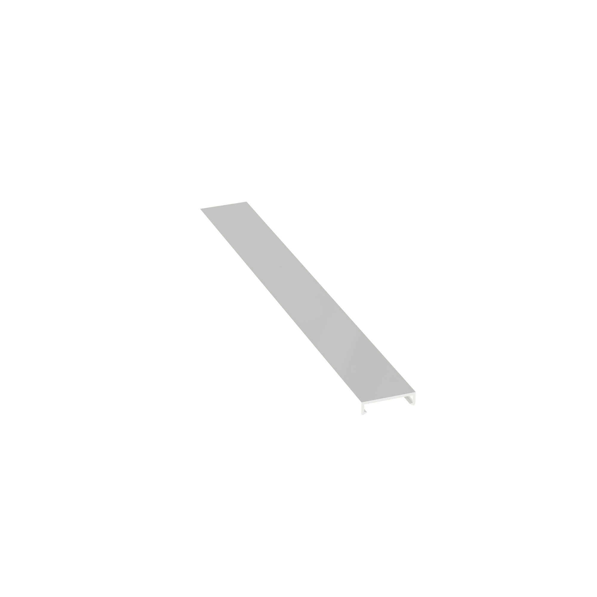 C.75WH6 Panduct Type NC Wiring Duct Cover, 6 ft L x 0.94 in W x 0.24 in H, PVC, White