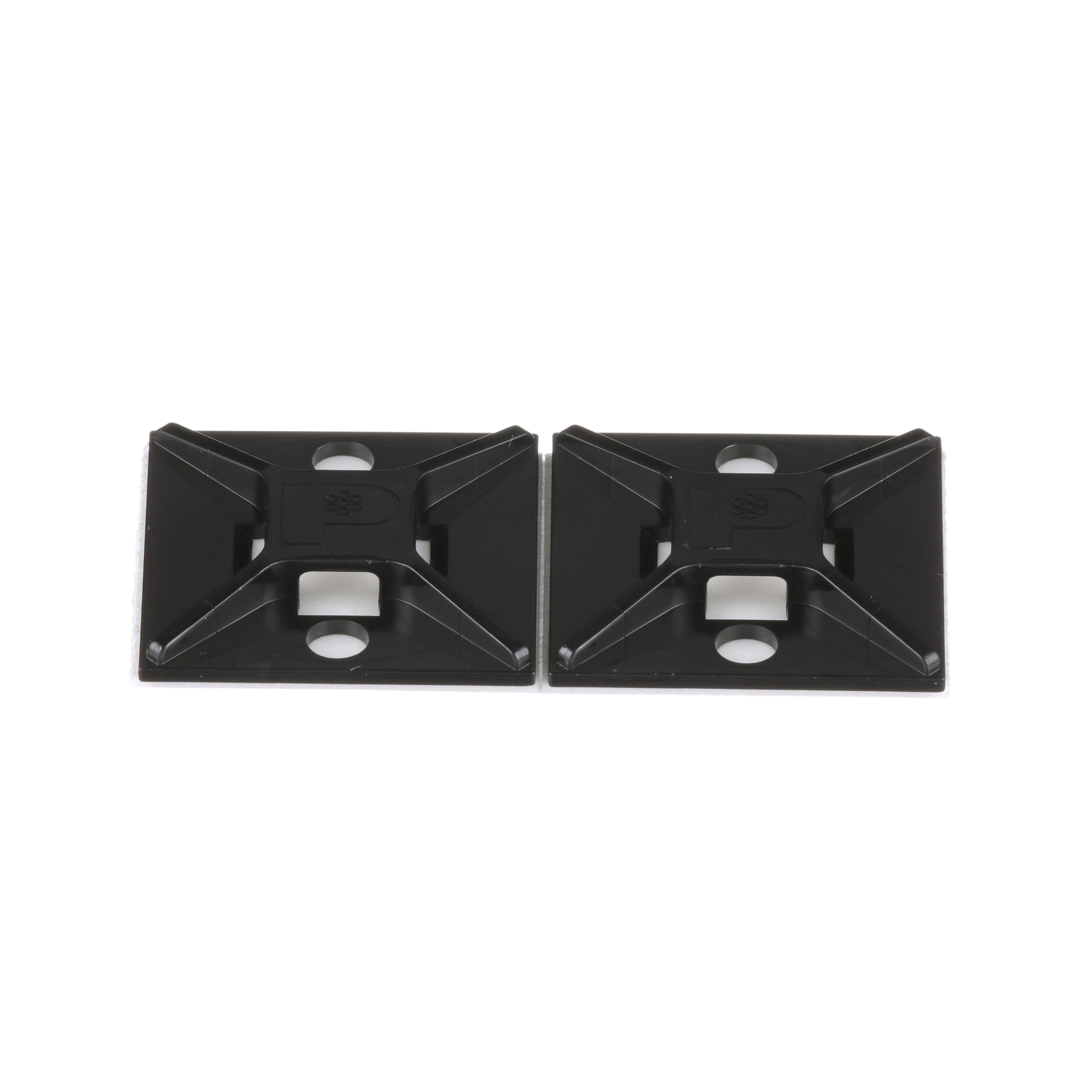 ABM2S-A-C0 Cable Tie Mount, 4-Way, Rubber Adhesive Tape Mount, 0.19 in W Tie, ABS, Black