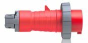 320P7W Watertight Pin And Sleeve Plug, 480 V AC, 20 A, 2 Poles, 3 Wires, Red