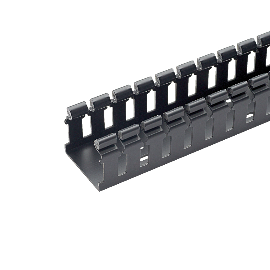 H2X2BL6 Panduct FiberRunner Type H Wiring Duct, 0.31 in Wide Slot Slot, 2.17 in W x 2 in D, PVC