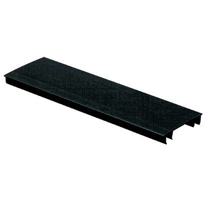 HC4BL6 Type HC Hinged Lead Free Wiring Duct Cover, 6 ft L x 4.39 in W x 0.44 in H, PVC, Black