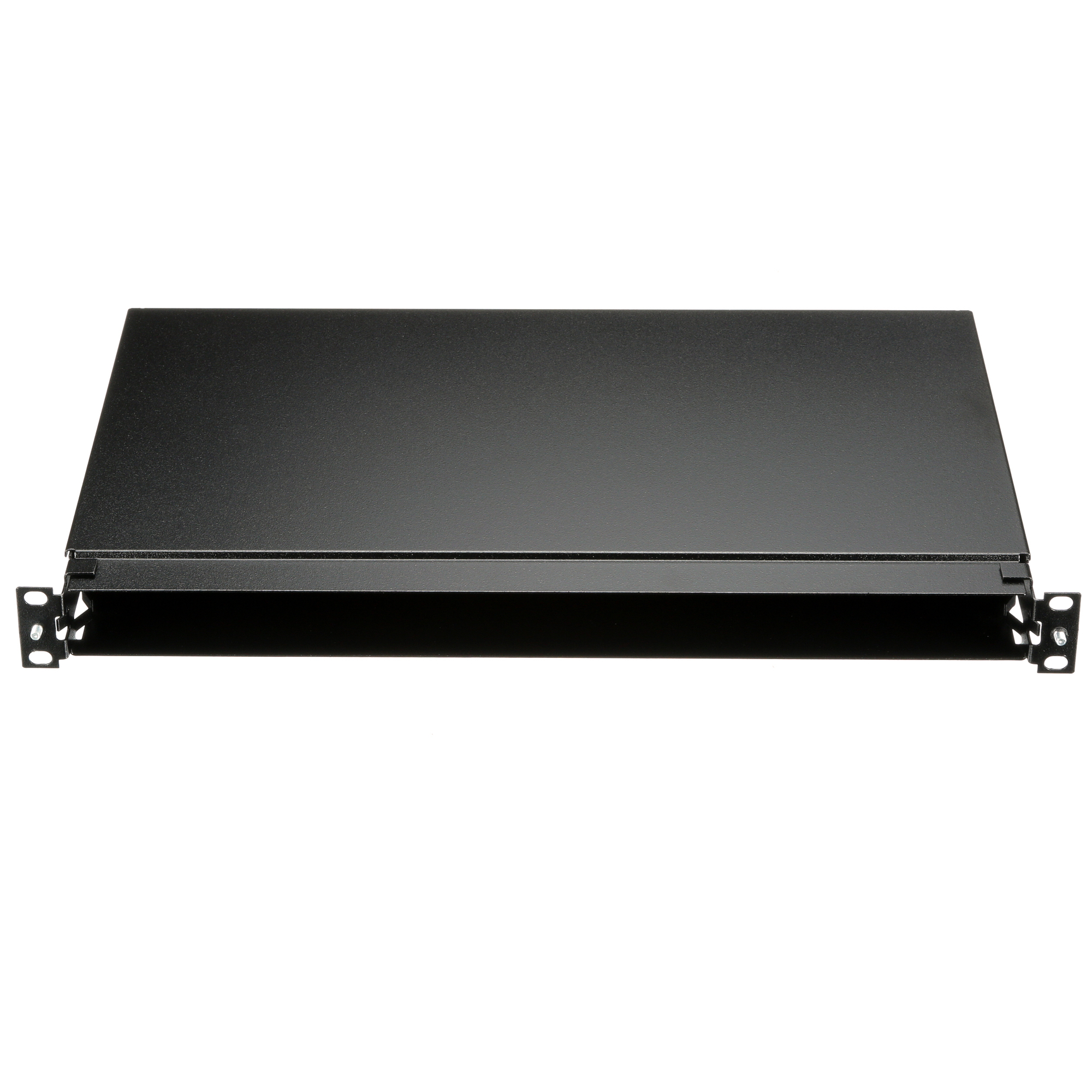 FMT1 OptiCom 4-Port Standard Fiber Optic Tray, 17.16 in W x 11.16 in D, For Use With CFAPPBL1 Fiber Adapter Patch Panel and FMP Adapter Panel, Steel