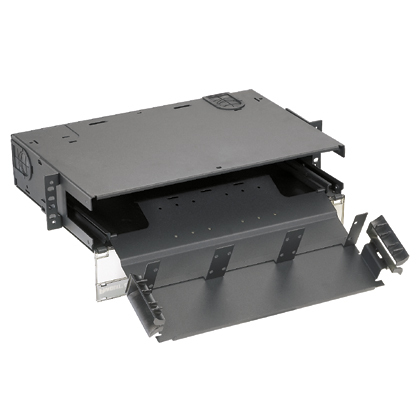 Opticom Rack Mount Fiber Enclosure, Bla