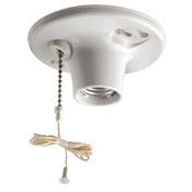 8827-CW2 1-Circuit 1-Piece Pull Chain Lampholder, 660 W Lamp, 250 V AC, E26 Lamp