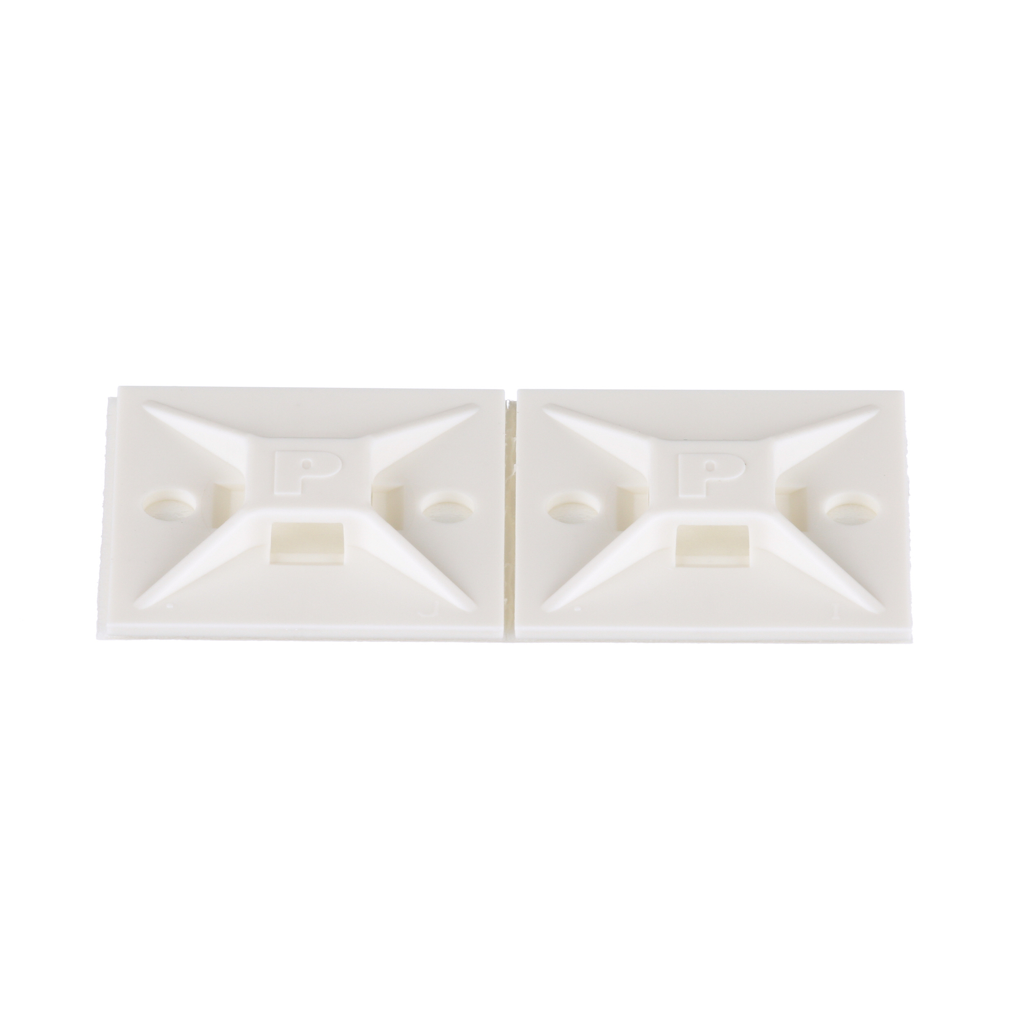 ABM112-A-C Cable Tie Mount, 4-Way, Rubber Adhesive Tape Mount, 0.19 in W Tie, Nylon 6.6, White