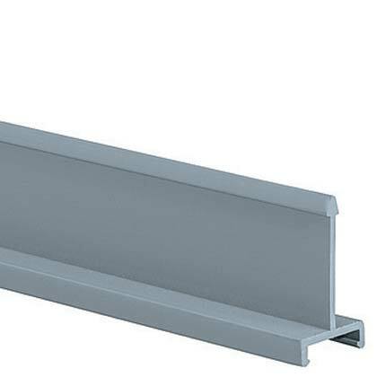 D4H6 Solid Divider Wall, PVC, Light Gray