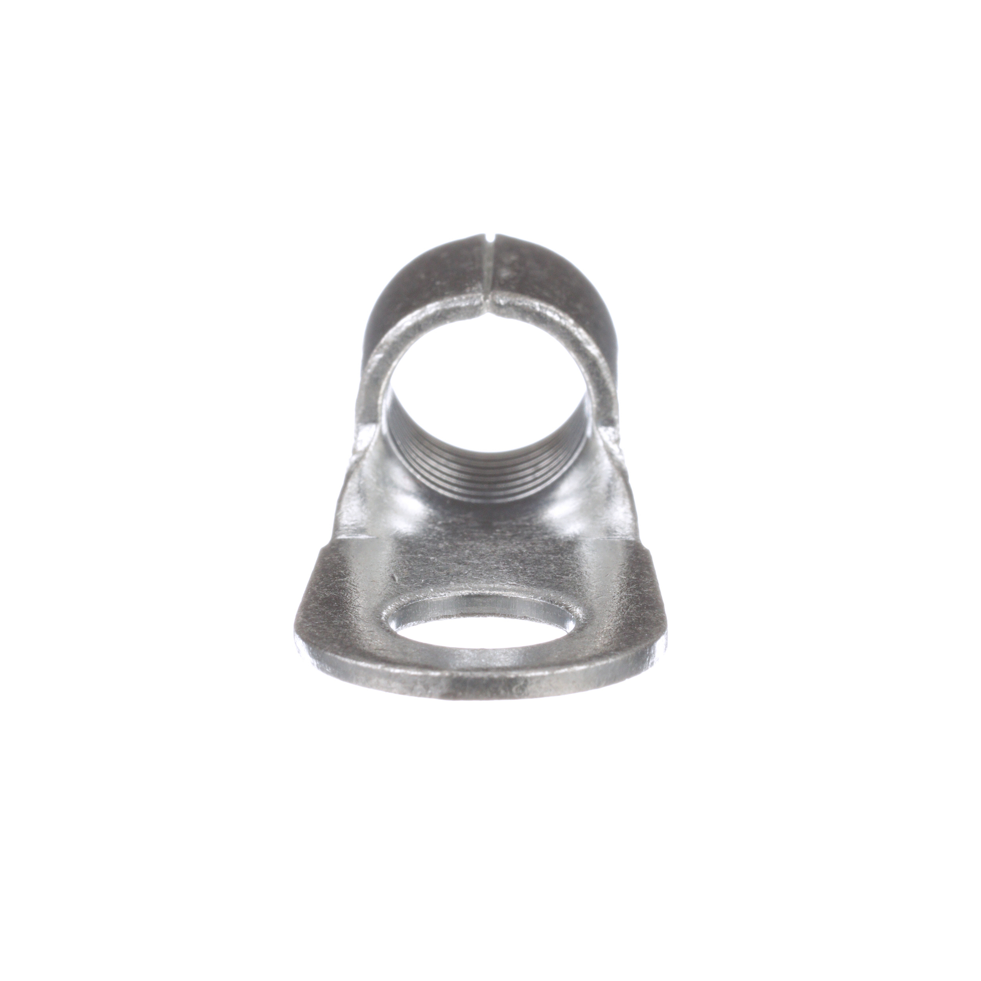 P2-56R-T Pan-Term Type P-R Loose Piece Non-Insulated Ring Terminal, 2 AWG Conductor, 1.46 in L, Brazed Seam/Standard/Internal Serration/Insulation Support Barrel, Copper, Metallic