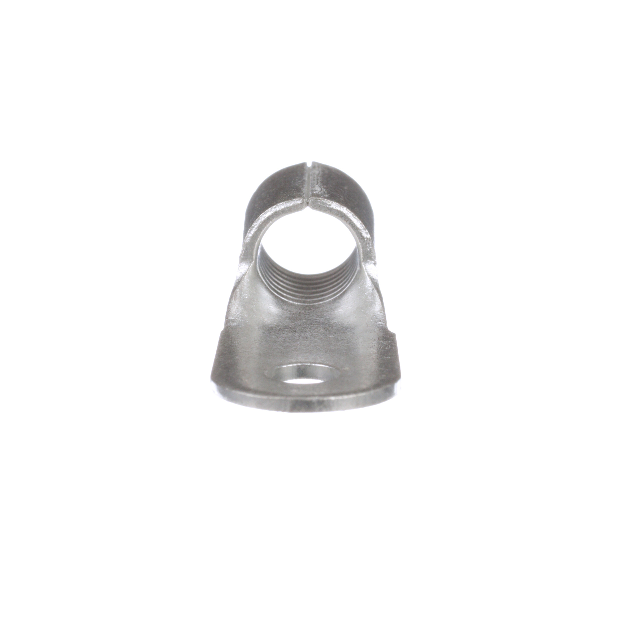 P4-10R-T Pan-Term Type P-R Loose Piece Non-Insulated Ring Terminal, 4 AWG Conductor, 1.4 in L, Brazed Seam/Standard/Internal Serration/Insulation Support Barrel, Copper, Metallic