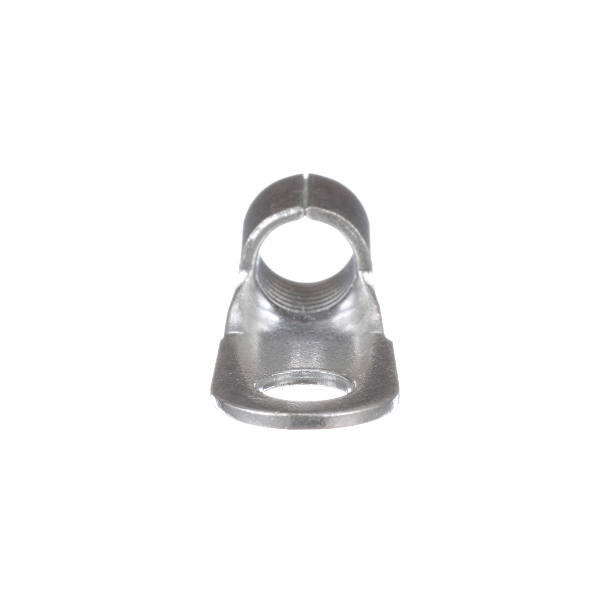 P4-14R-T Pan-Term Type P-R Loose Piece Non-Insulated Ring Terminal, 4 AWG Conductor, 1.4 in L, Brazed Seam/Standard/Internal Serration/Insulation Support Barrel, Copper, Metallic
