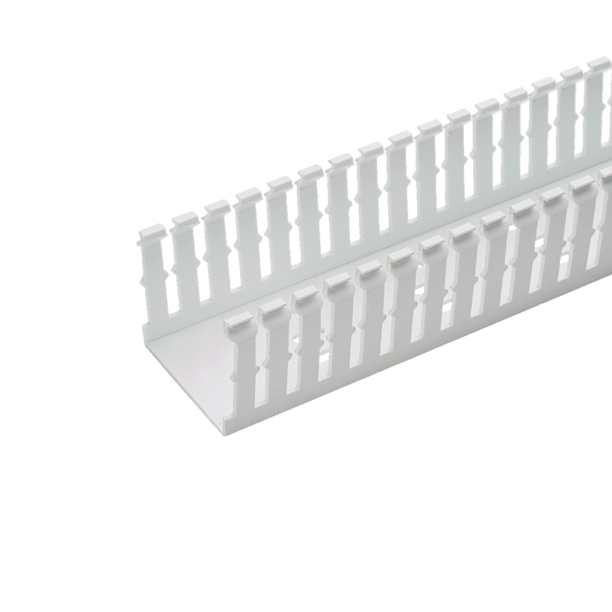F1X3WH6 Panduct Type F Base Wiring Duct, 0.2 in Narrow Slot Slot, 1-1/4 in W x 3 in D, PVC