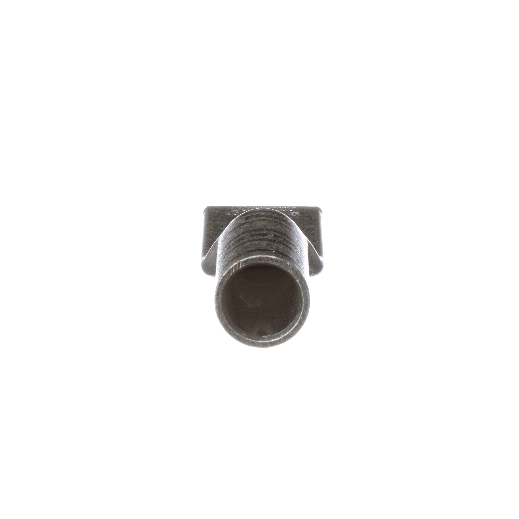 LCD2-38D-Q Pan-Lug 2-Hole Compression Lug Connector With Inspection Window, 2 AWG Stranded Copper Conductor, Die Code: P33, 3/8 in Stud, Tin Plated Copper