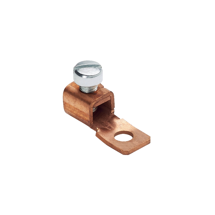 Pan-Lug CXS35-36-C Mech Con-Lugs, Copper, Strt, One 3/16" Stud, PK100