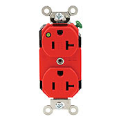 8300-PLI 1-Phase Duplex Extra Heavy Duty Power Indication Self-Grounding Straight Blade Receptacle, 125 V AC, 20 A, 2 Poles, 3 Wires, Ivory