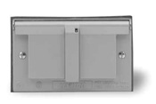 4925-2 Weather Resistant Wall Plate, 1 Gangs, Die Cast Zinc, Gray