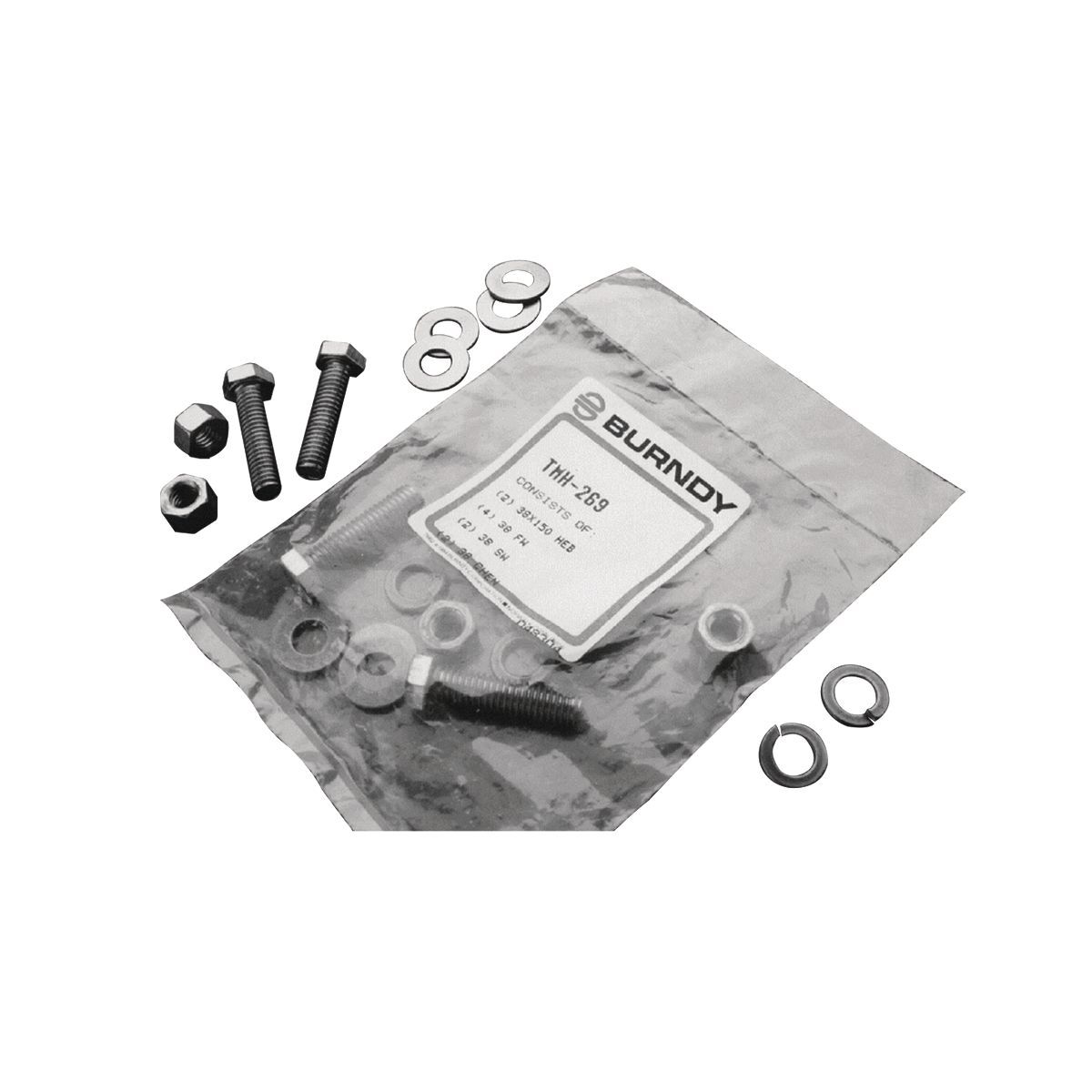 TMH69 Type TMH Tongue Mounting Hardware Kit, Silicon Bronze, 2 Pieces