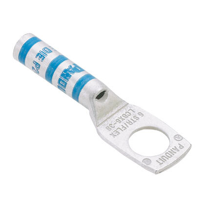 LCBX500-12-6 Pan-Lug 1-Hole Compression Connector Lug, 500 kcmil, 535.3 kcmil Extra-Flexible/Flexible/Stranded Copper Conductor, Die Code: P99, 42.767 in Stud, Tin Plated Copper