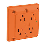 5480-IG 2-Pole 3-Wire Type 3 Extra Heavy Duty Four-in-One Grounding Isolated Receptacle, 125 V AC, 15 A, 5 kA Short Circuit