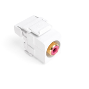 40735-RRW QuickPort Type 110 RCA Connector With Red Barrel, Snap-In Connector, UTP Cable, CAT 5e