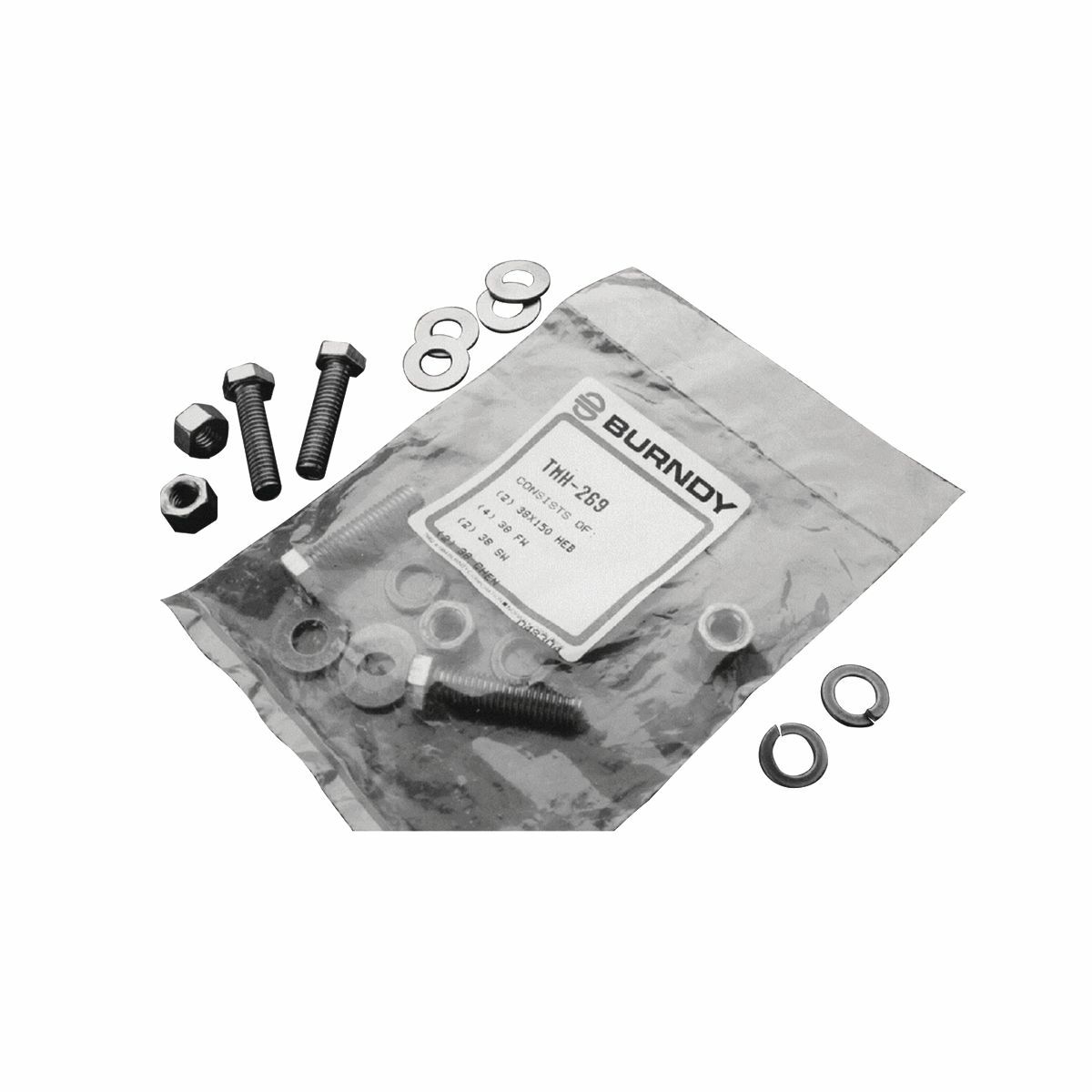TMH272 Type TMH Tongue Mounting Hardware Kit, Silicon Bronze, 2 Pieces