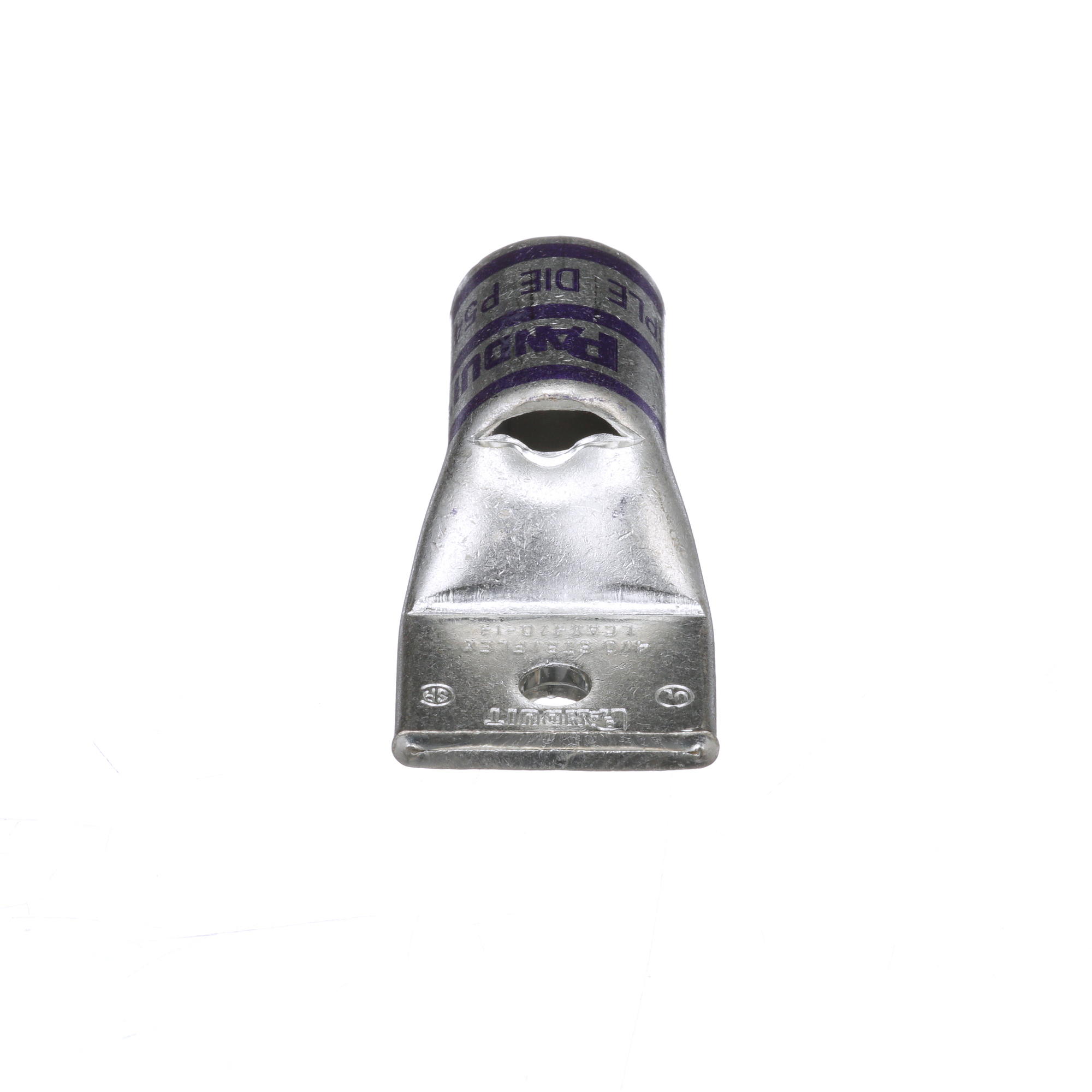 Pan-Lug LCAX4/0-14-X Comp. Lug, Flex, Tin Plt Copper, Strt, One 1/4" Stud, PK10