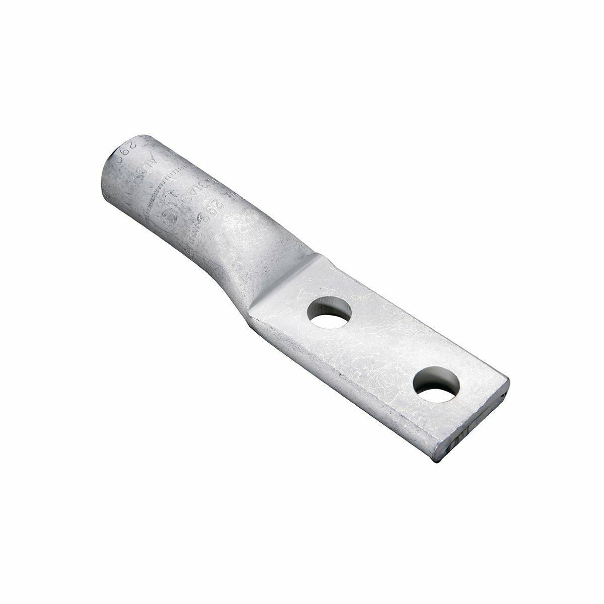 YA2CA9 YA-A 2-Hole Compression Lug, 2 AWG Aluminum/Copper Conductor, Die Code: 348, 1/2 in Stud, Aluminum