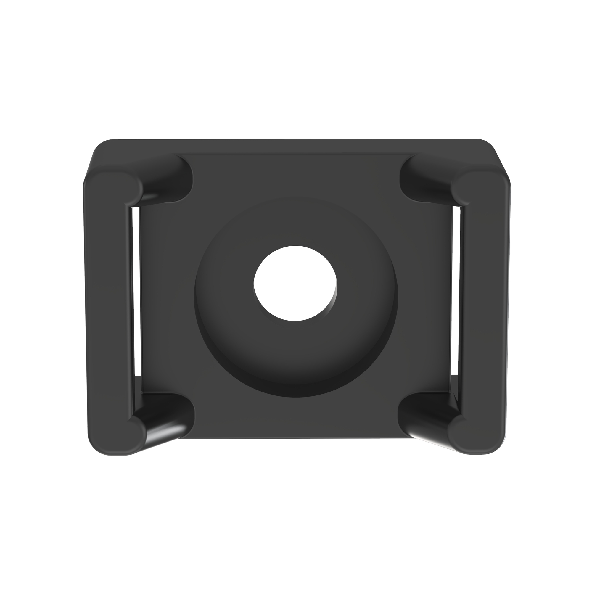 TM3S8-C0 Weather-Resistant Cable Tie Mount, Threaded Mount, Nylon 6.6/Polyamide, Black