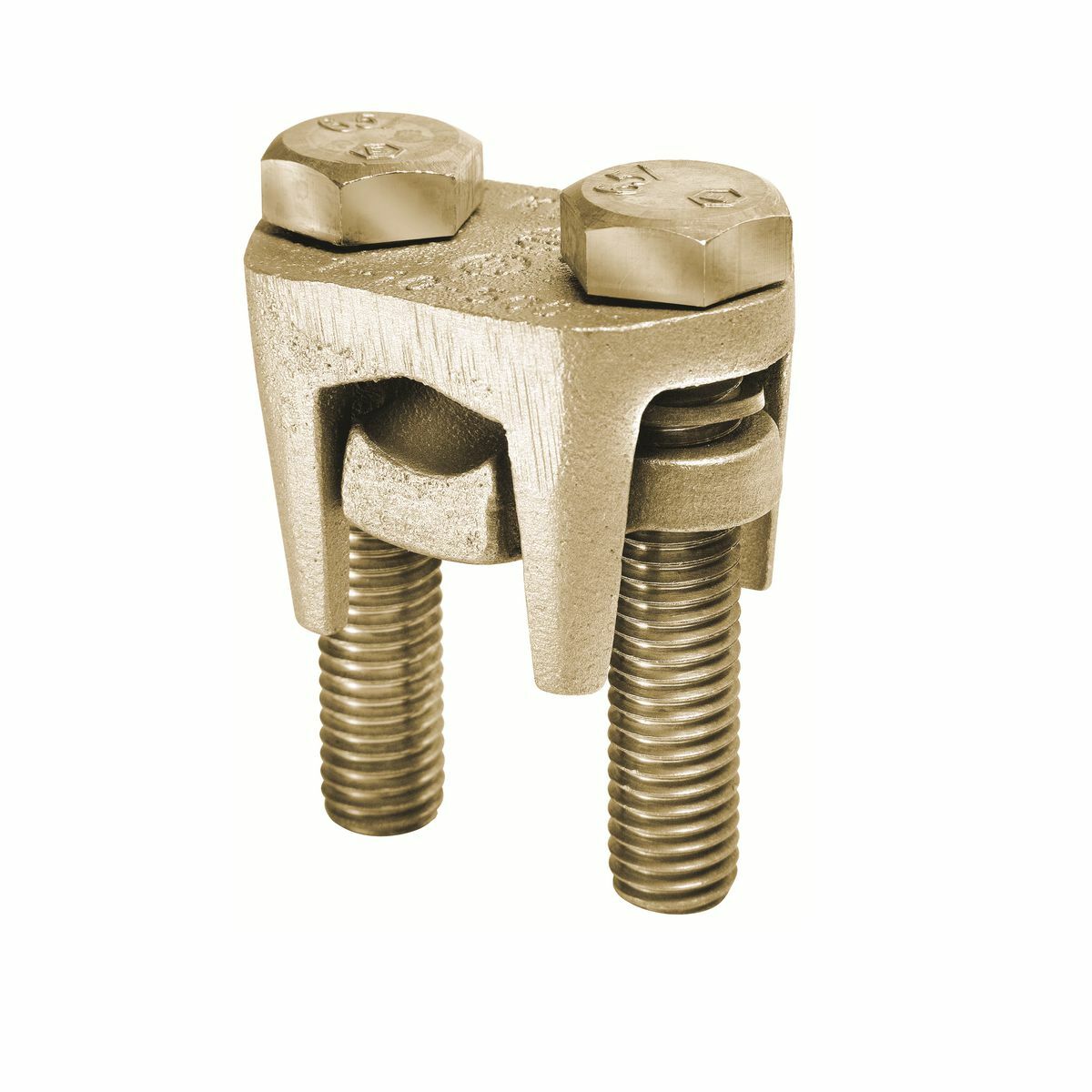 KVS28 2-Piece Compact High Strength Mechanical Grounding Connector, 6/7 to 4/0, 8/7 to 4/0 AWG Conductor, Copper Alloy