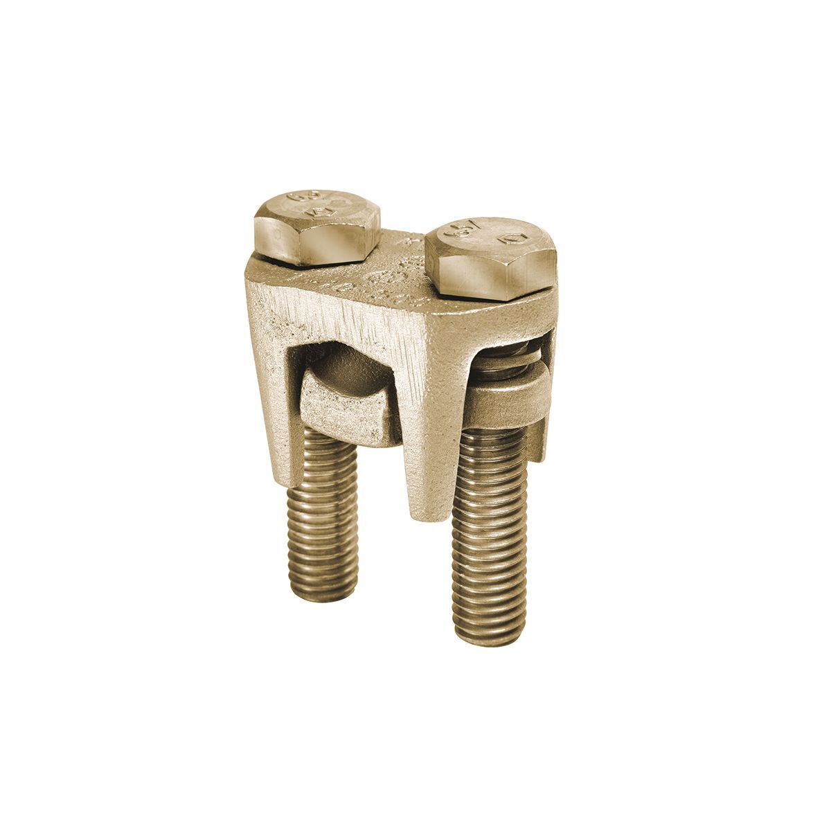 KVS34 2-Piece Compact High Strength Mechanical Grounding Connector, 6, 19 AWG to 500 kcmil, 8/7 AWG to 500 kcmil Conductor, Copper Alloy
