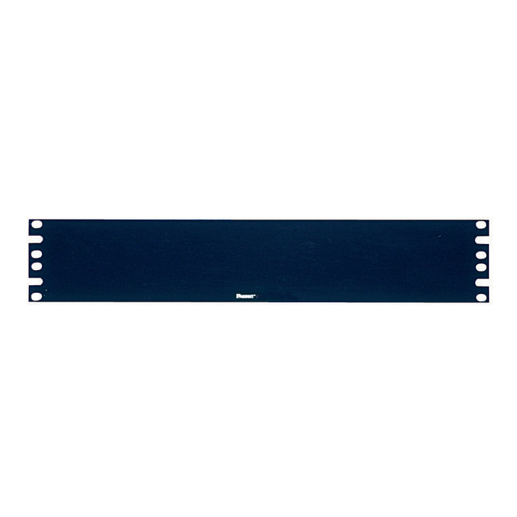 Horizontal Flat Rack Filler Panel, 2 RU, Steel, Black