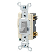 54504-2GY 4-Way Framed Grounding AC Quiet Toggle Switch, 120/277 V AC, 15 A, 1/2, 2 hp Power Rating