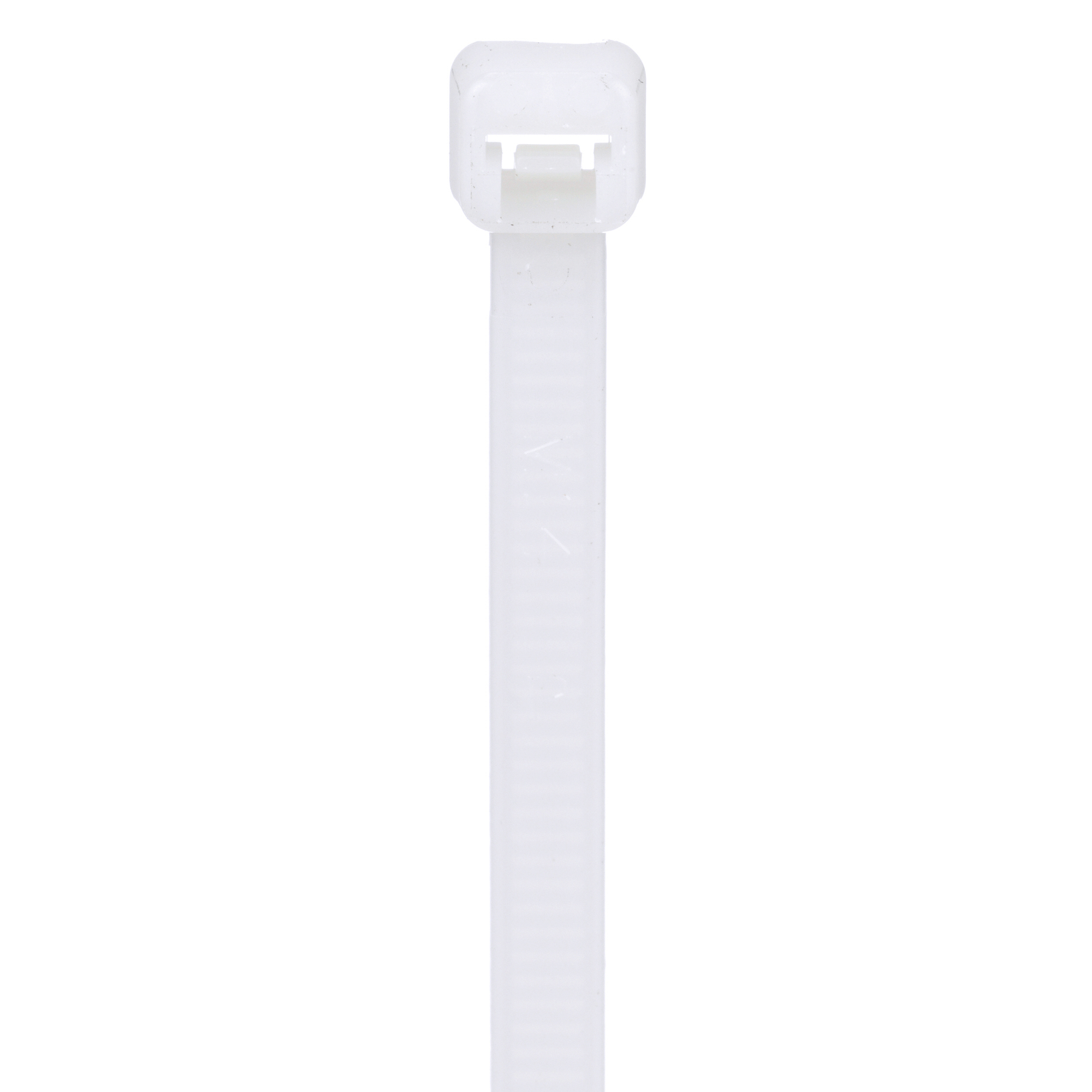 PLT1S-M Pan-Ty PLT Standard Cross Section Cable Tie, 4.8 in L x 0.19 in W x 0.052 in THK, Nylon 6.6, Natural
