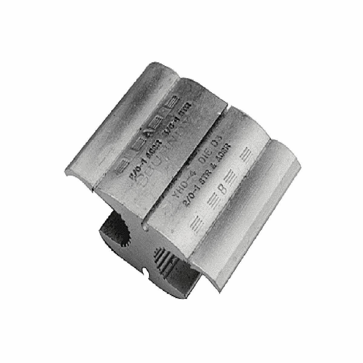YHD6 Type YHD Compression Line Tap Connector, Figure H Shape, 3/0 to 300 kcmil Main/Run, 1 to 3/0 AWG Tap, Aluminum
