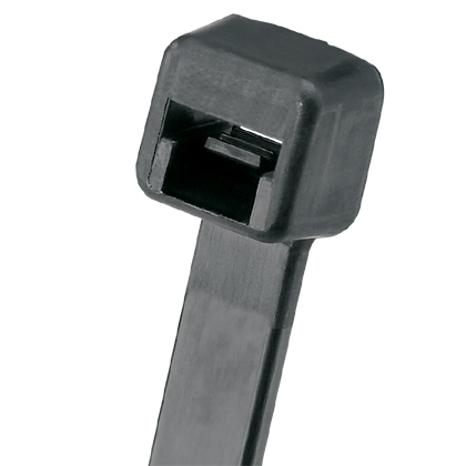 Pan-Ty PLT2M-C0 Cable Tie, Black, UV PA6.6, 8"L, 18lb, PK100