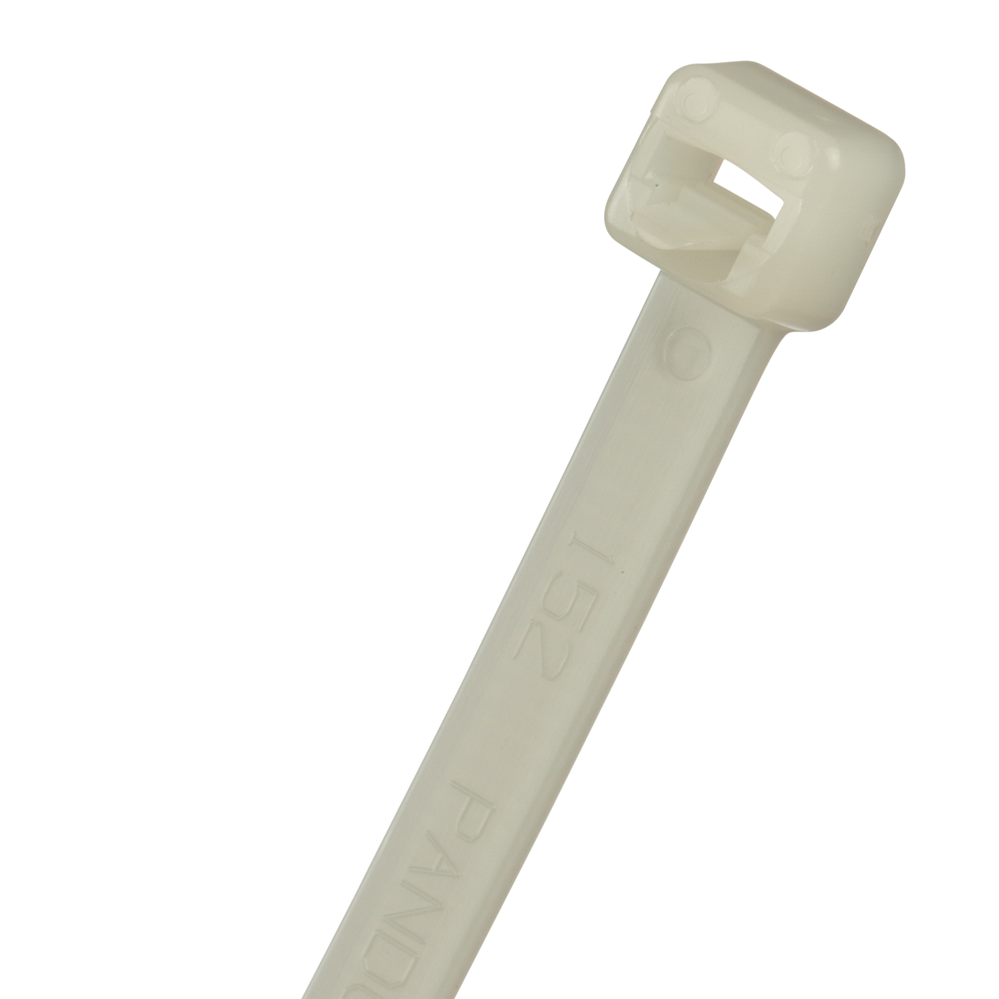 PRT2S-C Pan-Ty PRT Standard Cross Section Cable Tie, 7.4 in L x 0.19 in W x 0.05 in THK, Nylon 6.6, Natural