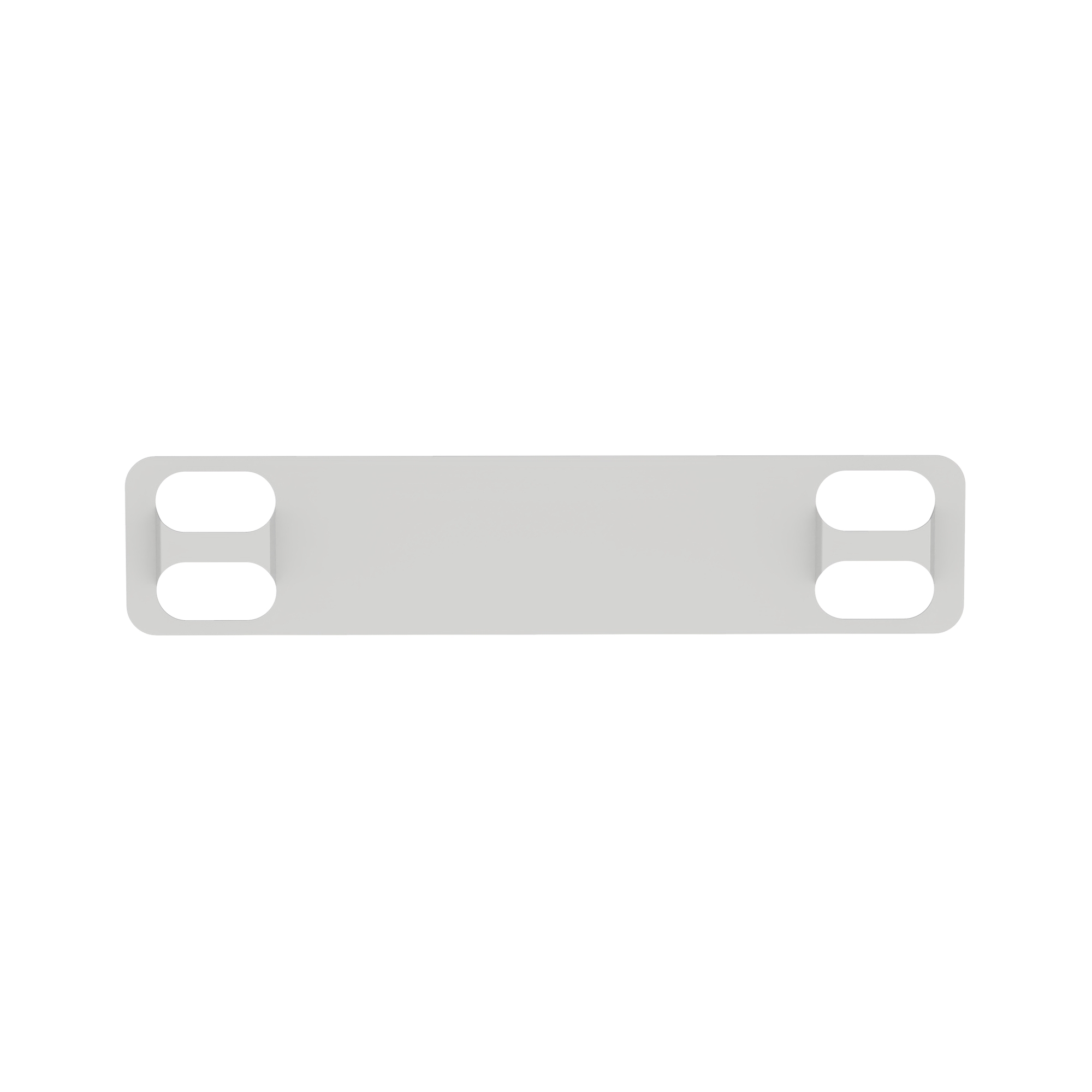 MMP350-C Pan-Code 3-Lines 4-Hole Standard Cross Section Marker Plate With Tag, 3-1/2 in OAL, MLT Cable Tie Mount, 304 Stainless Steel, Natural