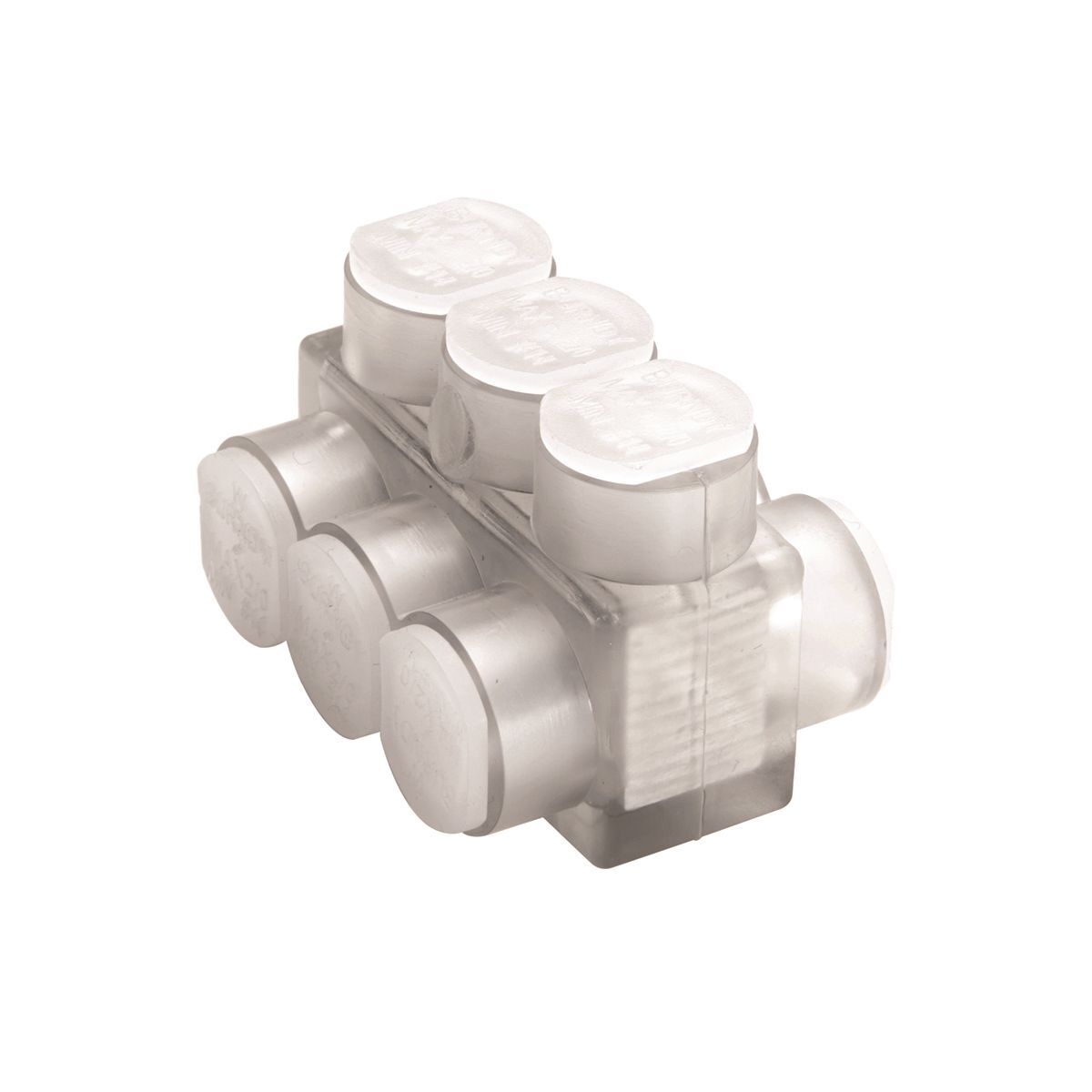 BIBD6004 2-Sided Entry Multi-Tap Connector, 4 AWG to 600 kcmil Conductor, Copper/Stranded Aluminum Conductor, Aluminum